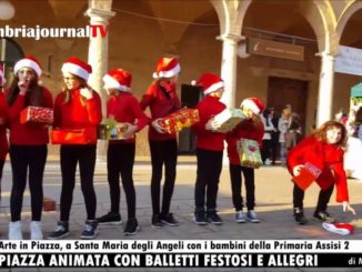 Arte in piazza, a Santa Maria con gli studenti della primaria di Assisi 2