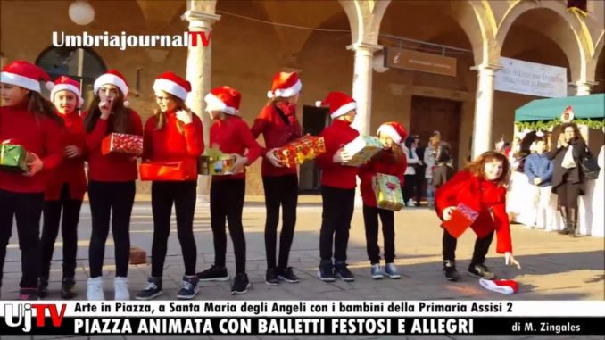 Arte in piazza, a Santa Maria con gli studenti della primaria di Assisi 2