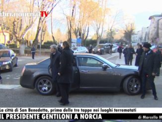 Premier Paolo Gentiloni ha visitato Norcia per la vigilia di Natale