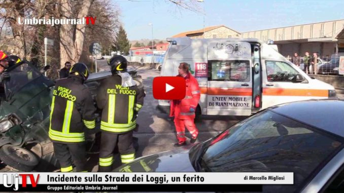 Incidente stradale a Ponte San Giovanni sulla Strada dei Loggi, un ferito