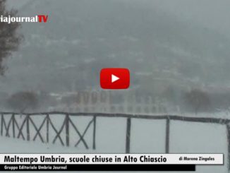 Maltempo in Umbria, forti nevicate, scuole chiuse a Gubbio, Nocera e Gualdo