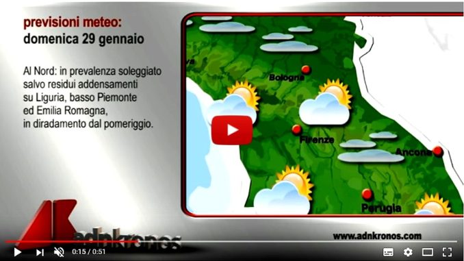 Previsioni del tempo per il 29 gennaio 2017 piogge e neve al Nord [VIDEO]