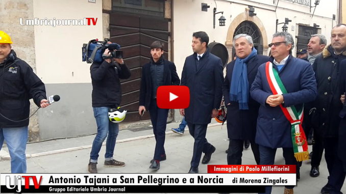 Antonio Tajani oggi San Pellegrino e a Norcia, è stato fatto un lavoro eccellente