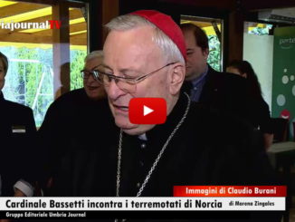 Cardinale Gualtiero Bassetti ha incontrato gli ospiti terremotati di Norcia