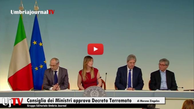 Terremoto, Consiglio dei Ministri ha approvato il Decreto per le zone colpite