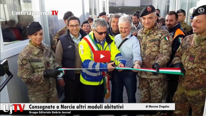 Consegnati a Norcia altri due moduli abitativi da 48 posti