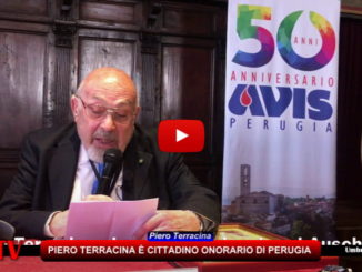 Piero Terracina è diventato cittadino onorario di Perugia