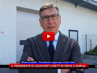 Mauro Lusetti, Presidente di Legacoop in visita a Norcia