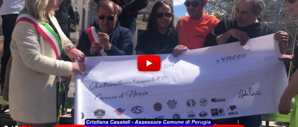 Umbria in moto, consegnati a Norcia i fondi raccolti