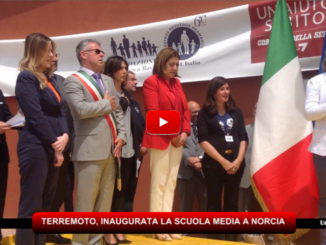 Norcia, Maria Elena Boschi inaugura nuova scuola media