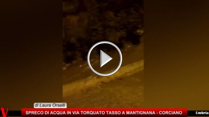 In piena emergenza idrica, succede a Mantignana, guardate che spreco d'acqua