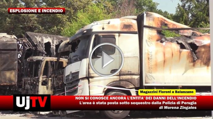 Incendio magazzini Fioroni, 5 camion distrutti dalle fiamme, danni ingenti
