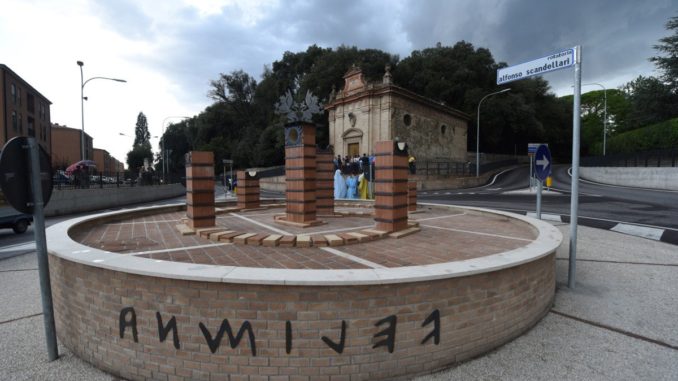 Rotatoria via Volumnia Ponte San Giovanni, taglio del nastro