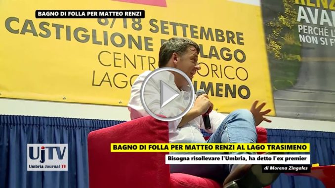 Matteo Renzi alla festa PD, aiutiamo l’Umbria a riprendersi dal sisma
