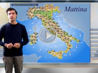 Meteo 26 settembre 2017, piogge sui settori interni peninsulari e Sardegna, asciutto altrove