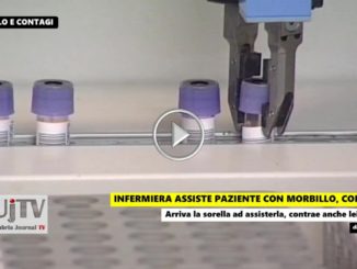 Assiste sorella infermiera che ha contratto il morbillo e si ammala anche lei