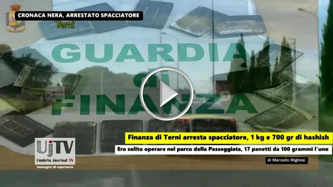 Aveva un chilo e settecento grammi di hashish, arrestato a Terni