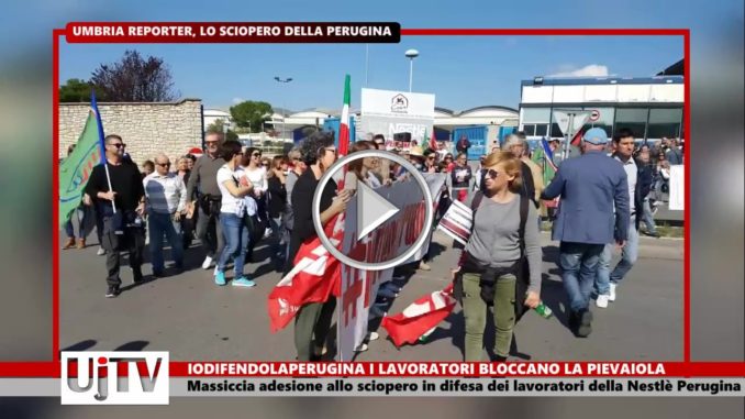 Iodifendolaperugina, massiccia adesione a sciopero video blocco stradale