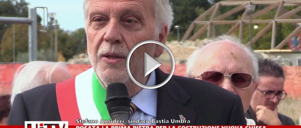 Posata la prima pietra per la costruzione della nuova chiesa di San Marco a Bastia Umbra