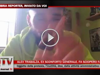 Assisi, Alex Trabalza fondatore dello Sconforto Generale inizia sciopero fame