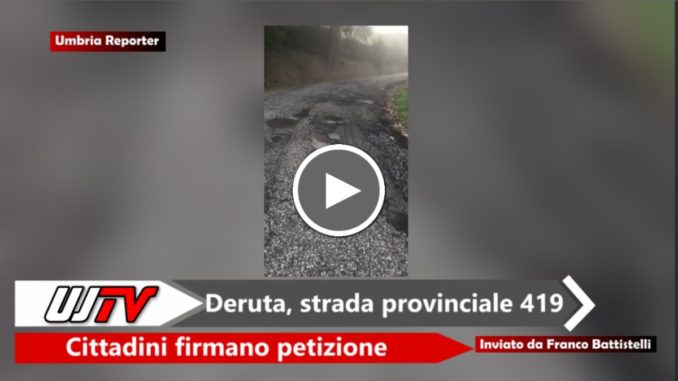 Strada da Deruta a Castelleone, cittadini firmano petizione