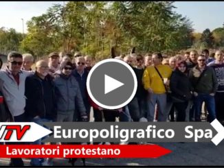 I lavoratori dell'Europoligrafico protestano, si preannunciano scioperi