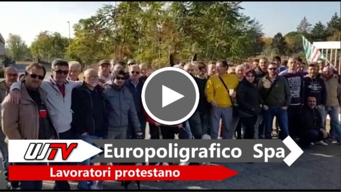 I lavoratori dell'Europoligrafico protestano, si preannunciano scioperi