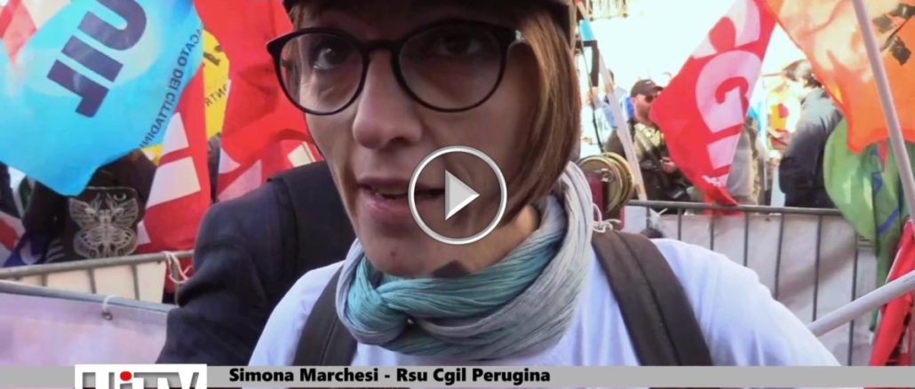 Simona Marchesi, Rsu Cgil Perugina, un popolo in difesa del lavoro