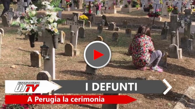 Ricordo dei defunti a Perugia, onore ai caduti al cimitero monumentale