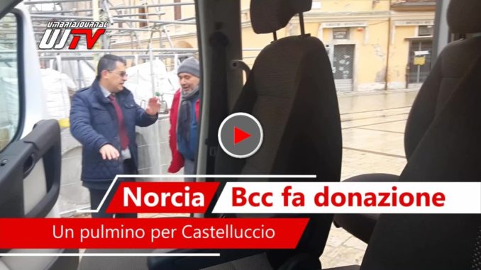 Video del pulmino donato dalla Bcc alla onlus di Castelluccio di Norcia