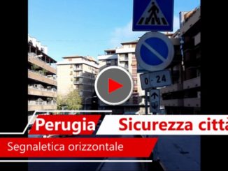 Perugia, segnaletica orizzontale mancante in via della Pallotta