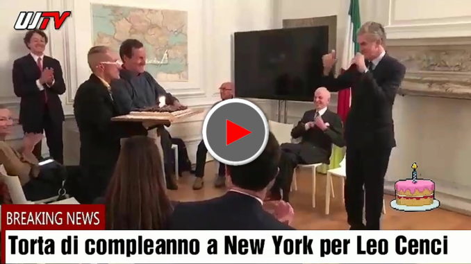 Torta di compleanno per Leo Cenci a New York in attesa della maratona