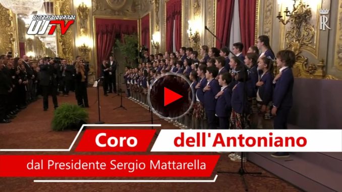 Il coro dell'Antoniano di Bologna canta per il Presidente Mattarella, video delle canzoni Zecchino d'Oro