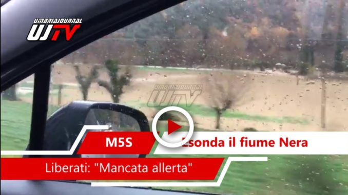 Straripamento Fiume Nera il video, Liberati M5s, mancata allerta