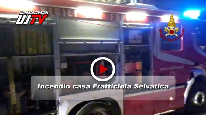 Perugia, Fratticiola Selvatica, incendio abitazione, il video