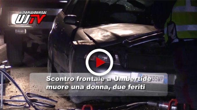 Incidente a Umbertide, muore anziana, anche due feriti nel frontale tra due auto