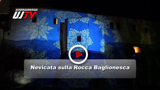 Neve e colori sulla Rocca Baglionesca a Bastia Umbra