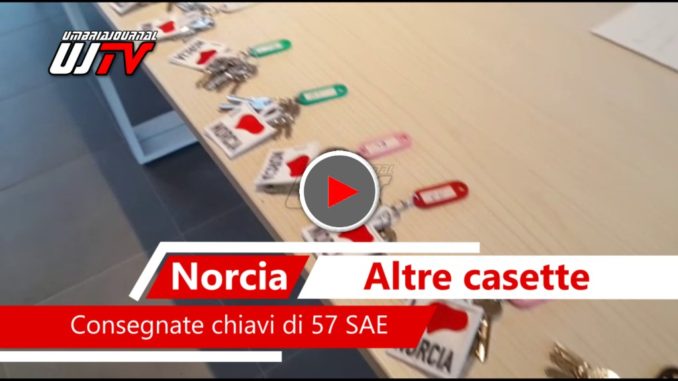 Consegnate a Norcia le chiavi di altre 57 SAE, il video