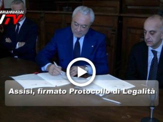 Assisi, Firmato il Protocollo di Legalità, tra prefettura e comune, il video