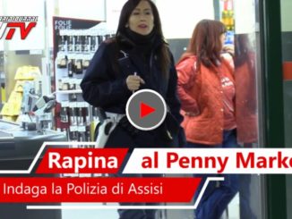 Bastia Umbra, rapinatore solitario fugge con bottino, rapina al Penny Market