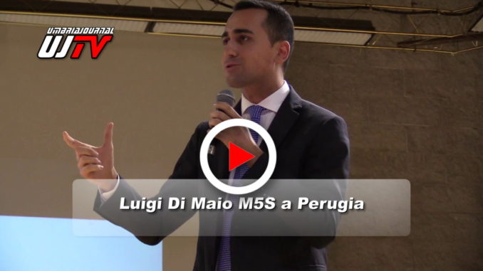 Luigi Di Maio, il candidato premier del Movimento 5 Stelle, a Perugia, il video