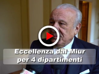 Il Rettore di Perugia, Franco Moriconi, presenta i 4 dipartimenti premiati