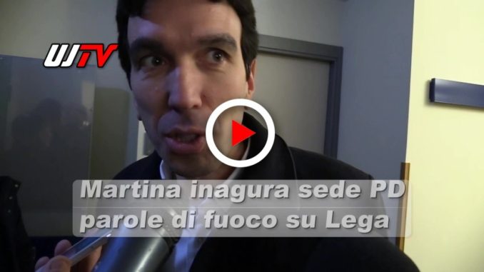 Inaugurata sede Pd, Martina, parole di fuoco per D'Alema e Salvini