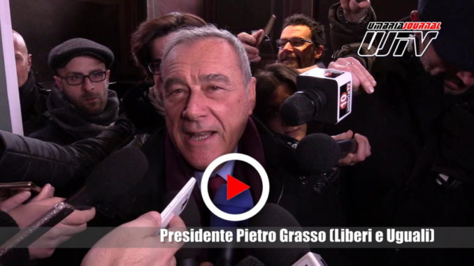 Presidente Pietro Grasso a Perugia, intervista