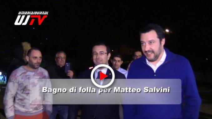 Bagno di folla in Umbria per Matteo Salvini, il video e intervista