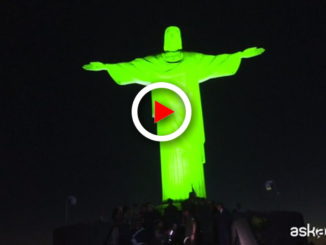 Rio de Janeiro, il Cristo Redentore si illumina di verde