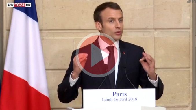 Siria, Emmanuel Macron aggiusta il tiro dopo smentita Casa Bianca