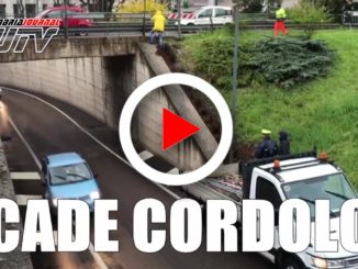 Crolla un pezzo di cordolo da ponte via Mentana a Perugia, nessun ferito
