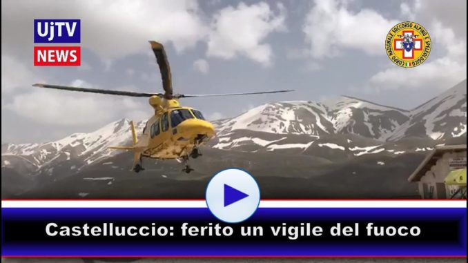 Vigile del fuoco ferito a Castelluccio di Norcia, soccorso elicottero Icaro