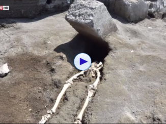 Uno stipite sul torace, la prima vittima dei nuovi scavi a Pompei 